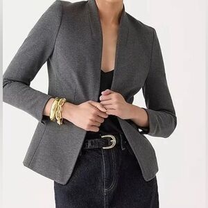 J. Crew 365 Women's Going Out Blazer Stretch Twill Grey Jacket H2743